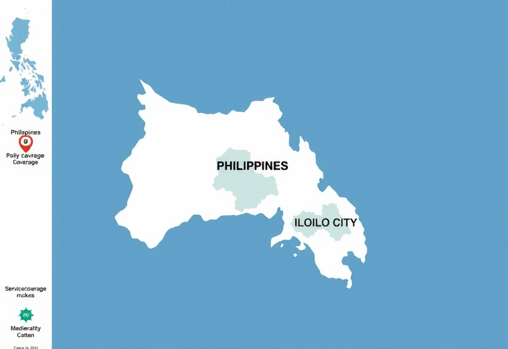 Iloilo City service area map showing coverage zones